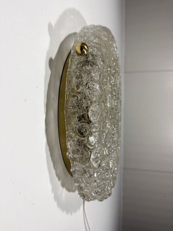 Hillebrand ceiling or wall light in Murano glass 1960s, Brass, Gold, Mid Century Modern (photo 12 of 13)
