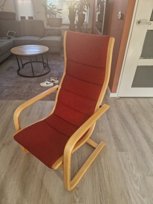 Yngve ekstrom, sedia Lamello rosso bordeau