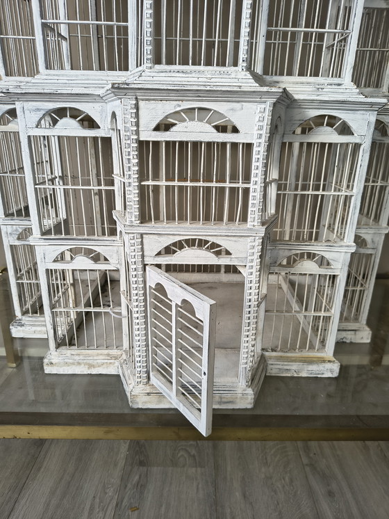 Image 1 of Eyecatcher one of kind Vintage wooden birdcage xl