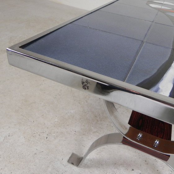 Image 1 of Tile Table With 21 Tiles, Signed ''Ledu''