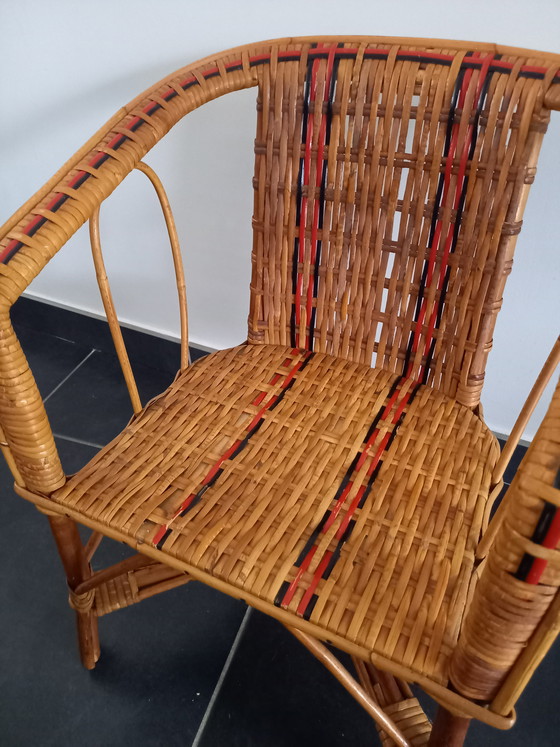 Image 1 of Rattan-Hochstuhl