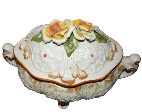 Zuppiera in ceramica Bassano con piattino – Italia – ottime condizioni – Bassano Keramik, Stoviglie (photo 3 of 6)
