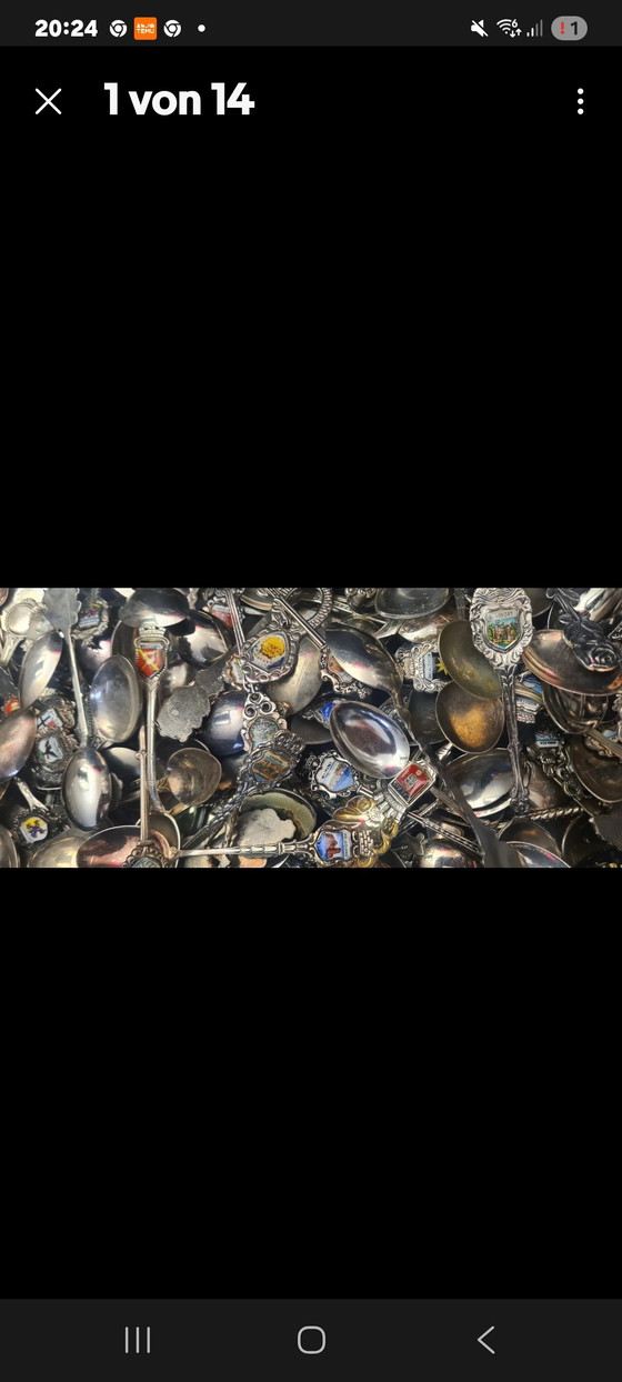 Image 1 of Collezione di oltre 900 cucchiai souvenir antichi con valigia