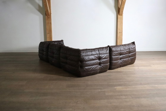 Image 1 of Original Ligne Roset Togo sofa en cuir par Michel Ducaroy, 1970