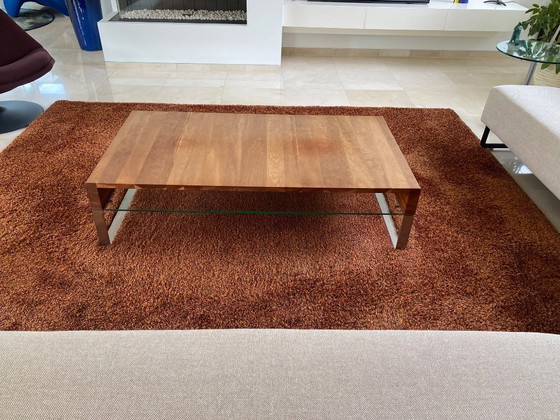 Image 1 of Leolux cherry wood coffee table