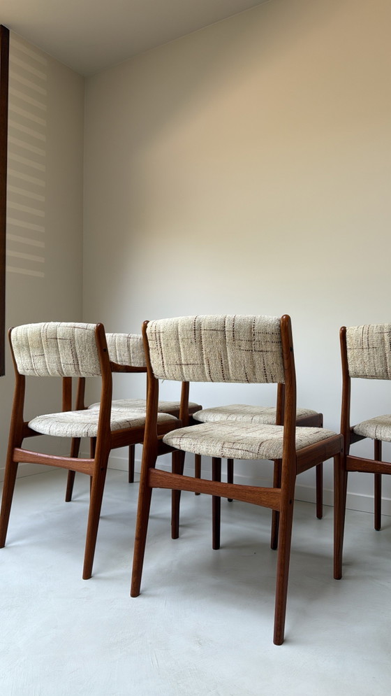 Image 1 of Vintage deense eetkamerset tafel en stoelen