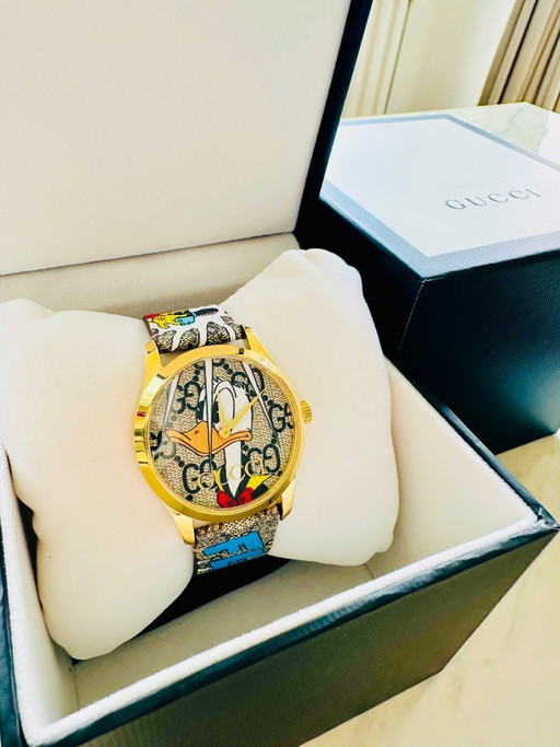 Orologio unisex Gucci G-Timeless YA1264167 Paperino PVD oro 38 mm