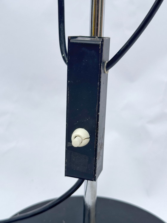 Image 1 of Vintage Space Age Oogbol Vloerlamp | Anvia Almelo | Oranje Nederlands Design
