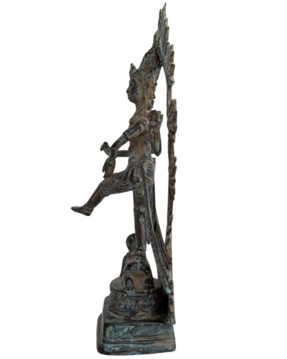 Bronzen Shiva Nataraja – Indonesië, 19e eeuw – Beeldhouwkunst (photo 6 of 12)