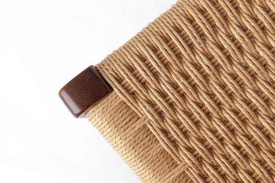 Image 1 of 1 van 4 Vintage Niels Otto Møller stoel, model 71, donker eikenhout, Deens koord, midden 20e eeuw