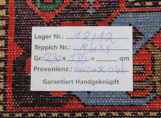 Image 1 of Origineel Kazachs-Russisch wollen tapijt, antiek, 230 x 135 cm
