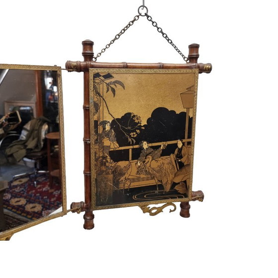 Image 1 of Miroir triptyque de style japonais ancien