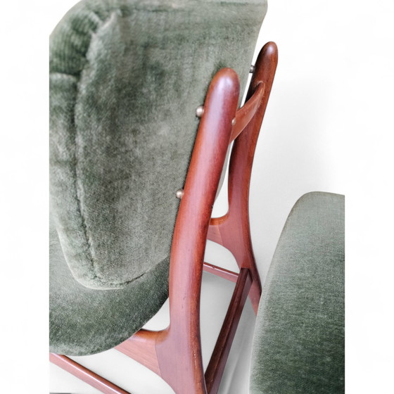 Image 1 of Ensemble de 2 chaises de salle à manger vintage en teck, design scandinave