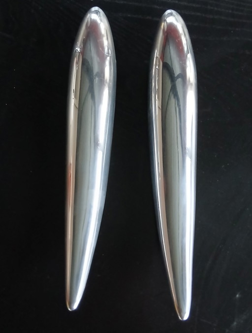 Italiaanse design wandlampen in verchroomd aluminium