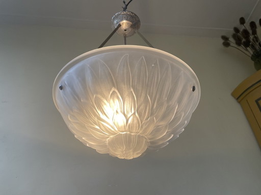 Lampe pendante Lampe à écailles Art Déco 1930s French