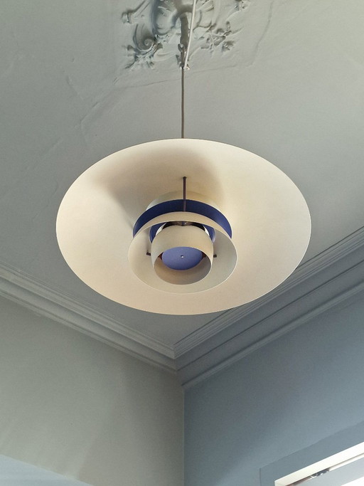 Mooie Vintage Witte Louis Poulsen PH 5 Hanglamp – hanglampen, Metal (photo 2 of 10)