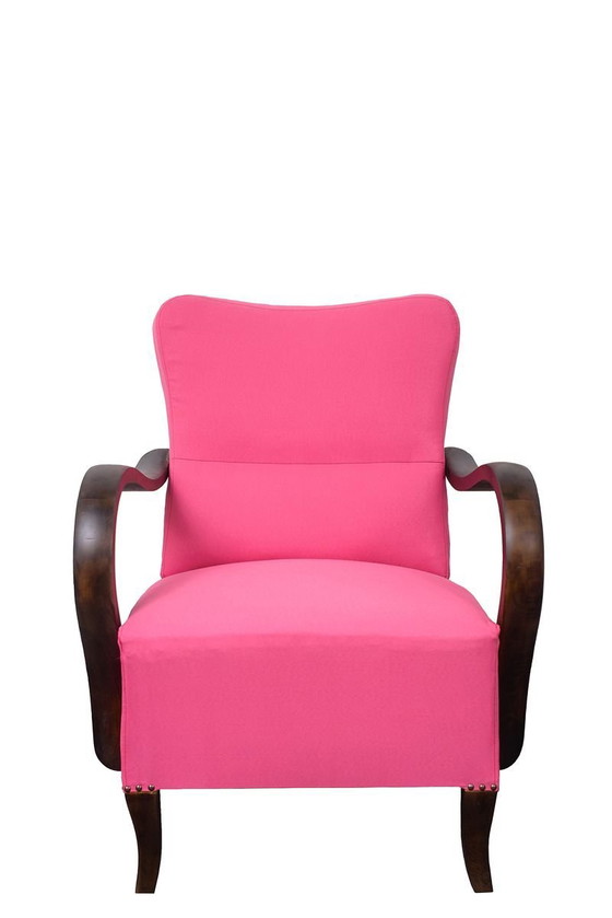 Set of Art Deco Pink Armchairs, 1920s (photo 3 of 8)