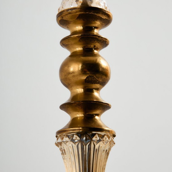 Image 1 of MK10968 Brass and Crystal Floor Lamp