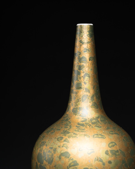 Image 1 of Vase en porcelaine peint à la main Hans Wohlrab Rosenthal H. Drexler Duo Goldfeuer