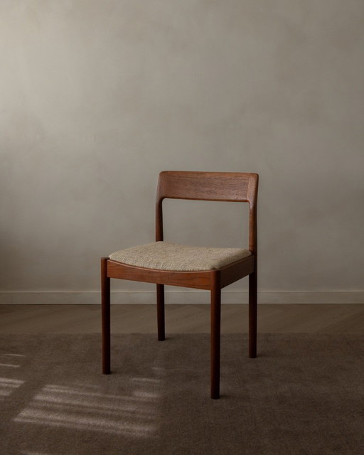 Vintage Dining Chairs by Johannes Nørgaard for Nørgaard Møbelfabrik (Set of 6) | Original Wool Upholstery | 1960s
