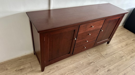 Image 1 of Classic vintage espresso brown cherry wood sideboard