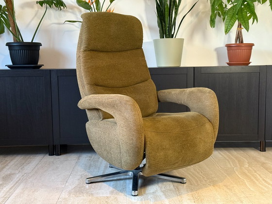 Image 1 of Poltrona reclinabile originale Hukla, da pavimento, in tessuto, verde, come nuova.