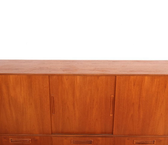 Image 1 of Deens vintage design teak highboard met lades, 1960s