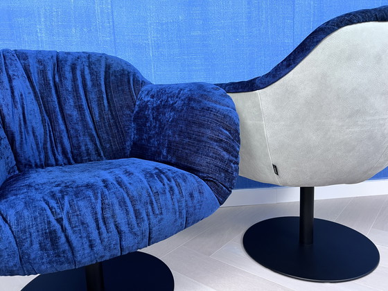Image 1 of 2x Tommy M. armchair Lola by Thomas Machalke - Fabric & Leather