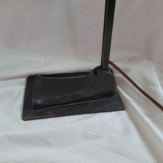 Image 1 of Schaco G1285 Notarlampe, zweiarmig, Emaille-Schirm aus den 1920er Jahren