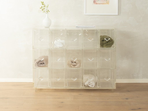 Mobiletto con cassetti in acrilico anni '80, vintage