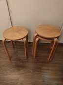 Ikea Frosta vintage stools set of 3
