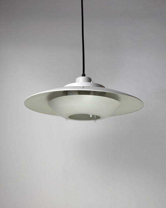 Image 1 of Lampada a sospensione vintage Frimann UFO, Danimarca, anni '70, Disco volante, Era spaziale, Mid Century Modern, anni '70, Desig