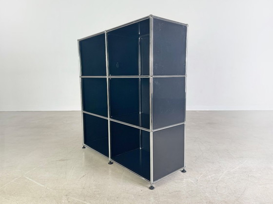Image 1 of Credenza originale USM Haller 2x3 con cassetti e ripiano, colore nero.