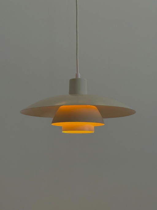 PH 4/3 pendant lamp white with orange accents by Poul Henningsen for Louis Poulsen