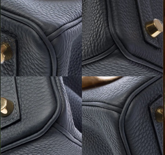 Image 1 of Borsa HERMES Birkin 25 in cuoio grigio - 103280