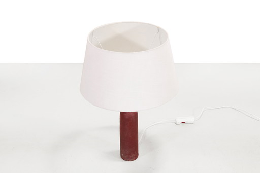 Lampe de table vintage Mobach émaillée rouge