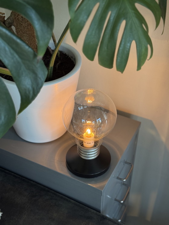Image 1 of Vintage IKEA Blinda tafellamp glazen ‘bulb’ designlamp 2000s
