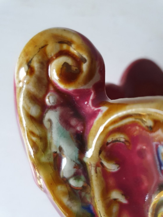 Image 1 of Rijk gedecoreerde porseleinen jardinière rococo-stijl 30x18 cm