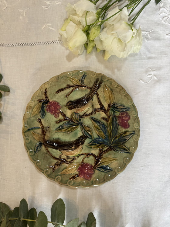 Image 1 of Plato de pájaro barbotina