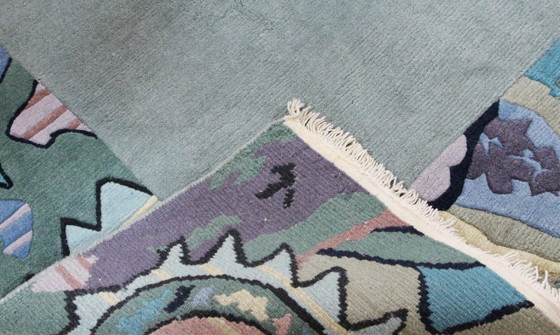 Original Modern Designer Highland Wool Rug Nepal 301 x 206 cm, Rugs & carpets, Green (photo 7 of 9)