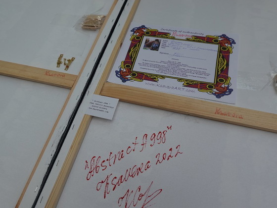 Image 1 of Japanese wisteria J359 - triptych - ready to hang