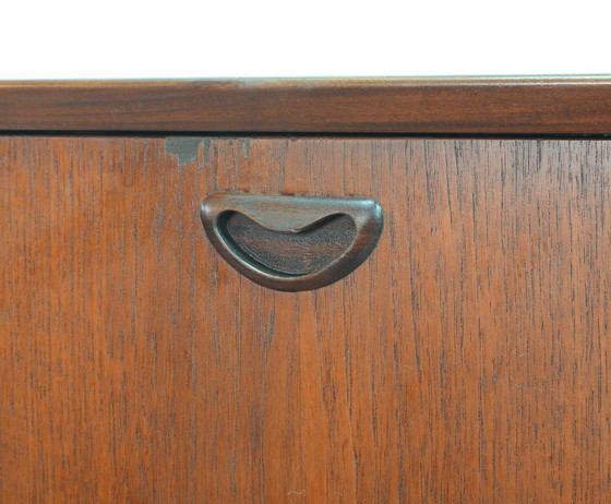 Image 1 of Mid-Century Louis van Teeffelen Design Teak Wooden High Sideboard for Webe with Ceramic Ravelli Tiles. The Netherlands, 1960s