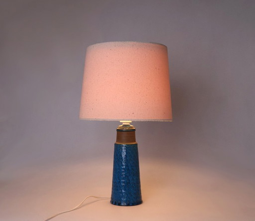 Nils Kähler blue earthenware table lamp