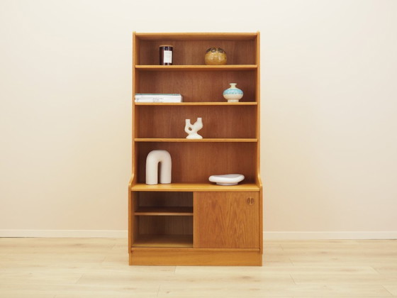 Librería danesa de chapa de fresno con estantes ajustables, años 70 – Madera (photo 3 of 18)