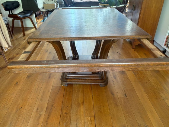 Image 1 of Tavolo da pranzo allungabile in stile Art Déco