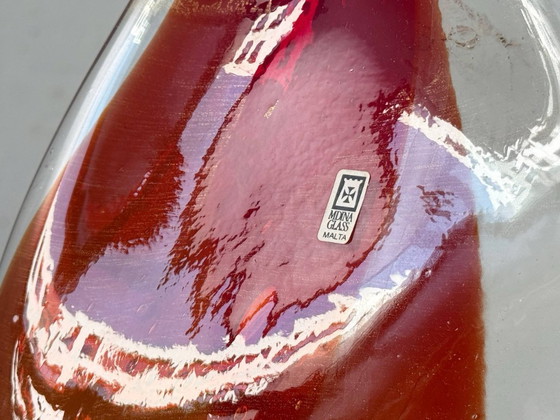 Image 1 of Mdina Glass Sculptural Glass Vase Bowl, Malta 1970s