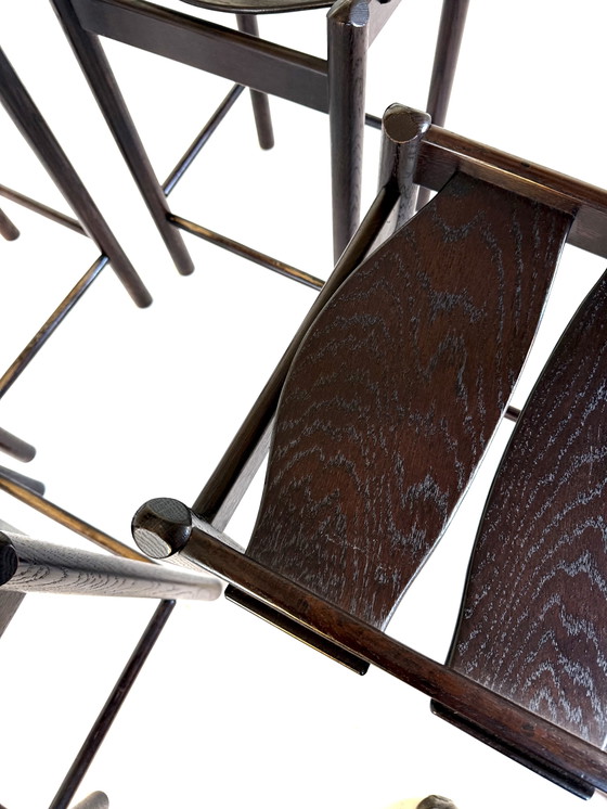 Image 1 of 4x Brutalist Bar Stools, Allmilmö '80