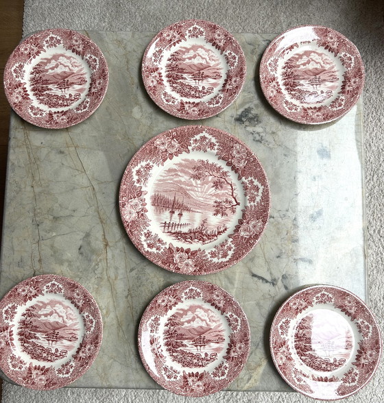 Image 1 of Incantevole set da pasticceria da 7 pezzi - Servizio da tavola in gres inglese EIT