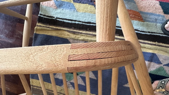 Image 1 of Set of 2 Vintage Ercol Model 478 'Grandfather' armchairs / Mid-century spindle chairs