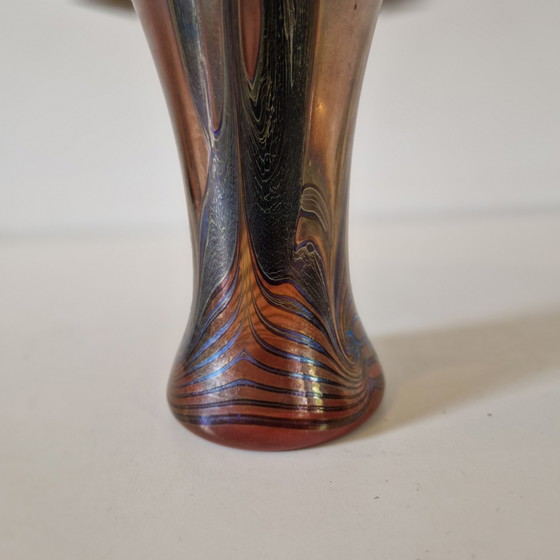 Image 1 of Vaso vintage in vetro soffiato a mano Erwin Eisch del 1989